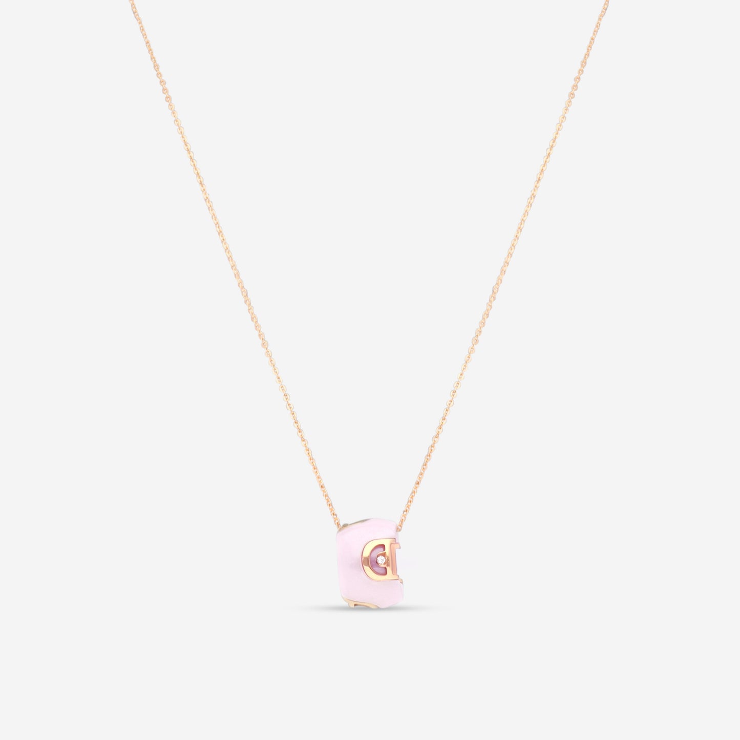 Damiani 18K Rose Gold & Ceramic Diamond Pendant Necklace 20078429