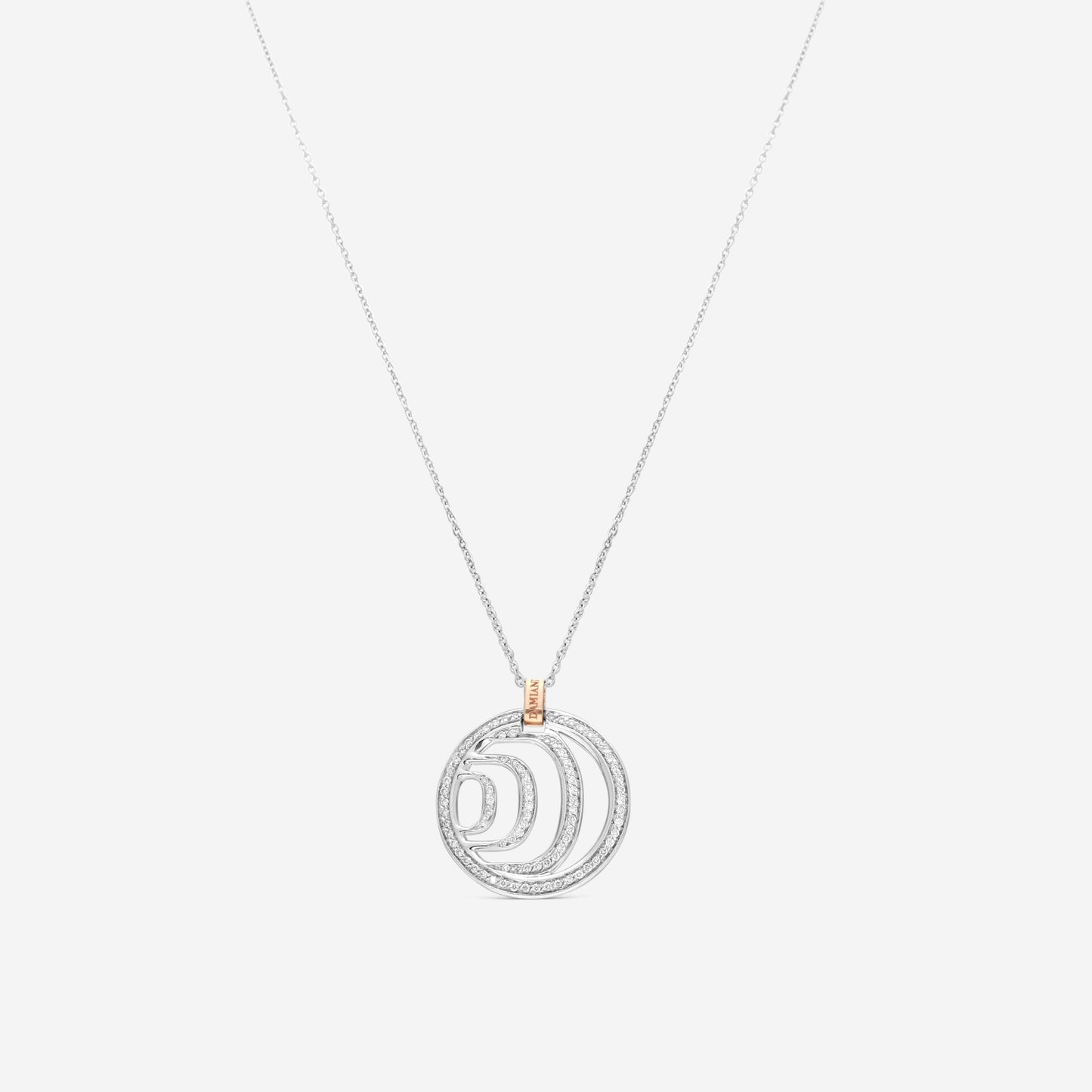 Damiani 18K White & Rose Gold Diamond Pendant Necklace 20023973