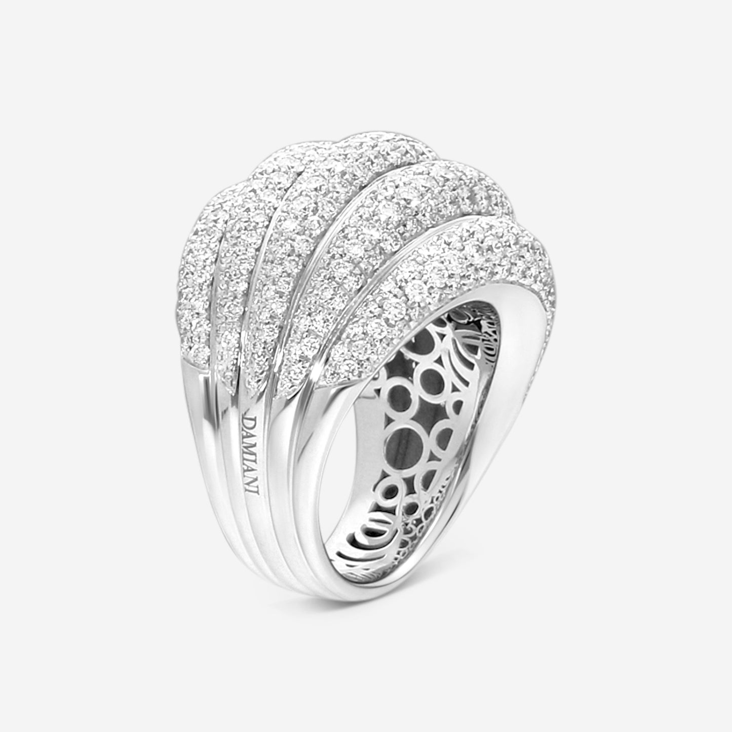 Damiani 18K White Gold Diamond Ring Sz. 6 20000649