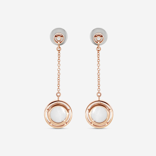 Damiani D. Side 18K Rose Gold Mother Of Pearl Diamond Drop Earrings 20086901