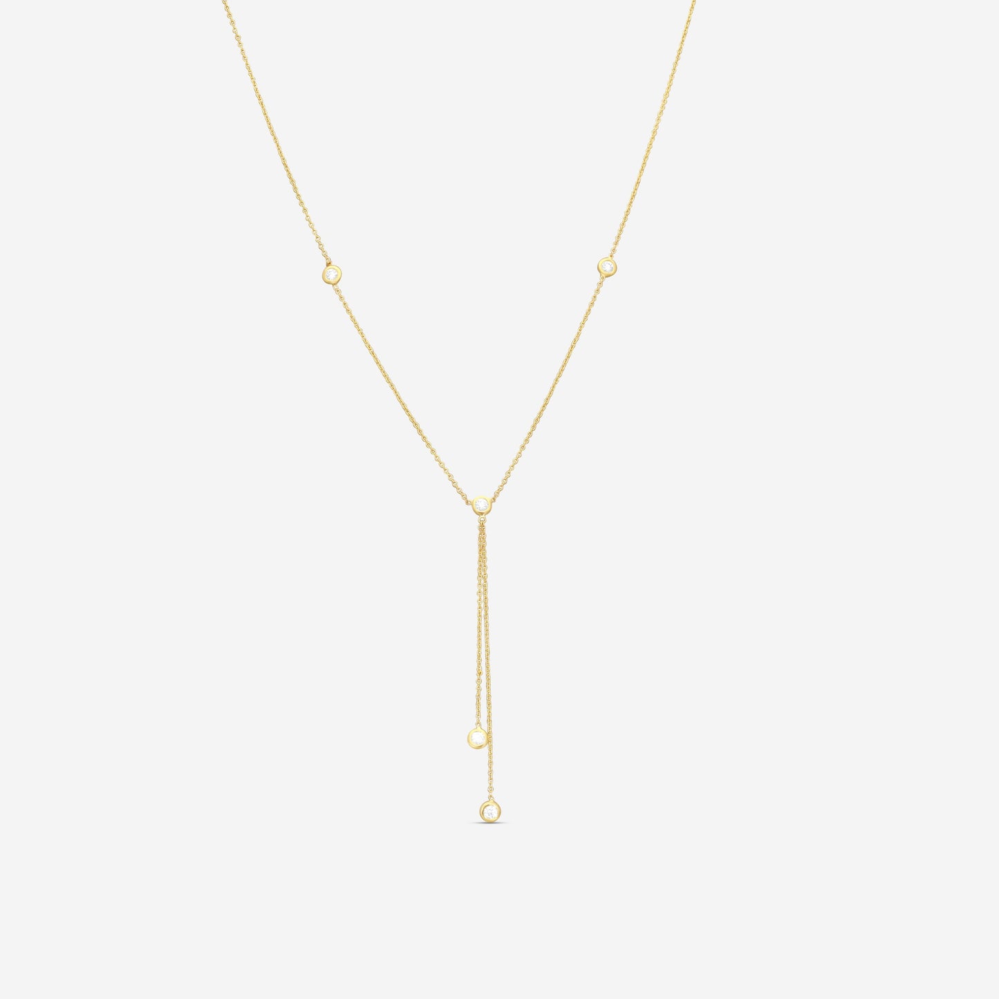 Roberto Coin 18K Yellow Gold Diamond Lariat Necklace 001314AYCHD0