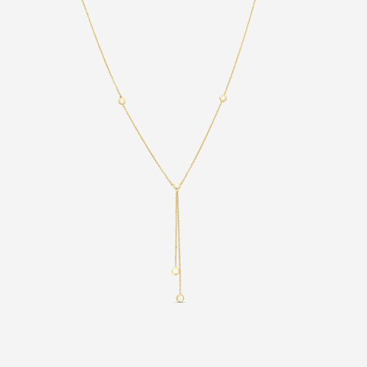 Roberto Coin 18K Yellow Gold Diamond Lariat Necklace 001314AYCHD0