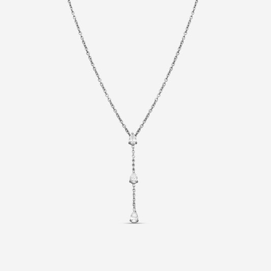 Roberto Coin 18K White Gold Diamond Lariat Necklace 111450AWCHX0