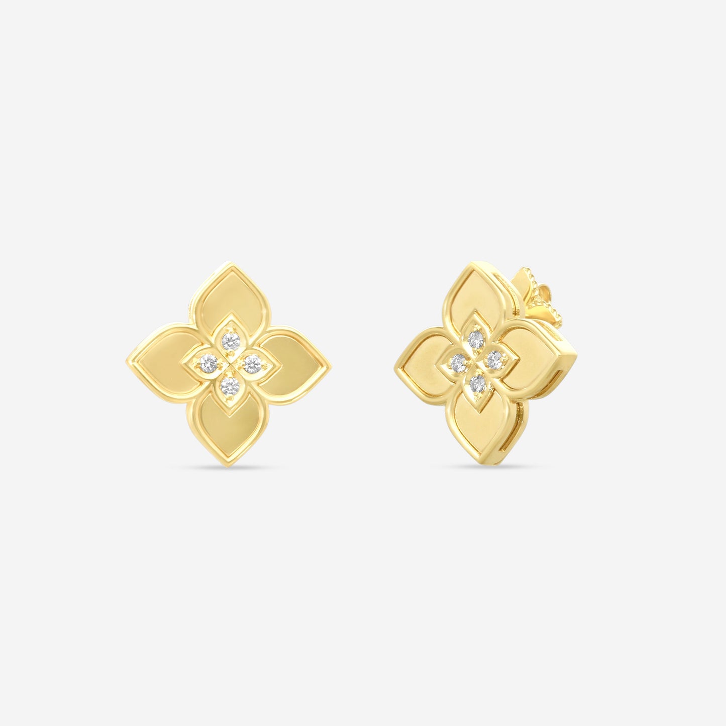 Roberto Coin Venetian Princess 18K Yellow Gold Diamond Earrings 7773499AYERX