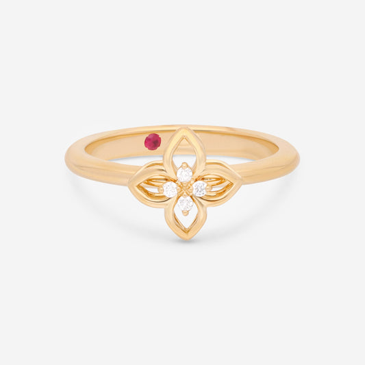 Roberto Coin Venetian Princess 18K Yellow Gold Diamond Ring Sz. 6.5 7773206AY65X