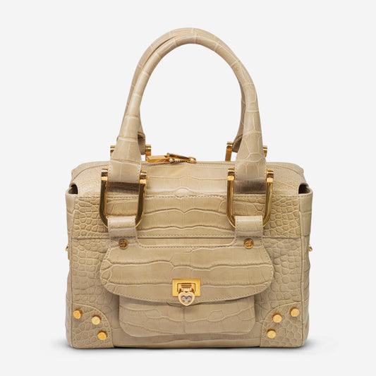 Chopard Caroline Mini Matte Beige Alligator Leather Handbag 95000-0280