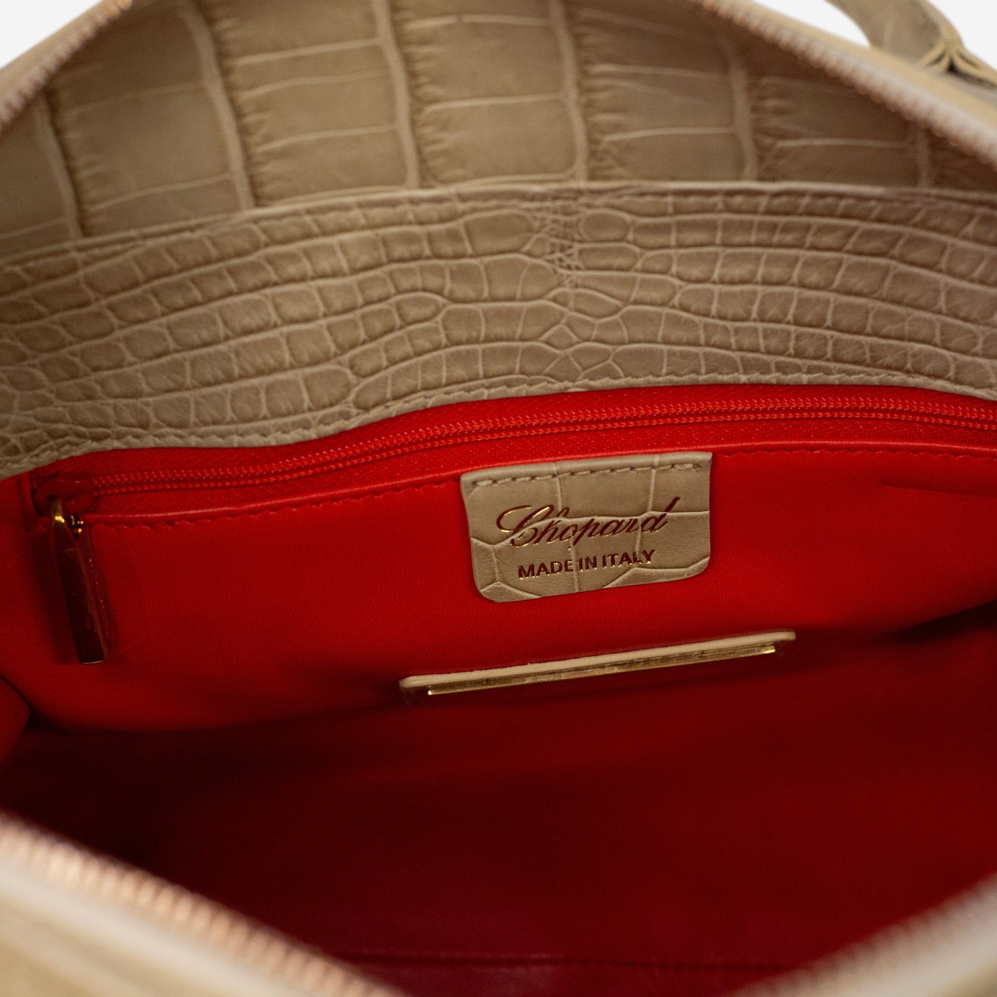 Chopard Caroline Mini Matte Beige Alligator Leather Handbag 95000-0280