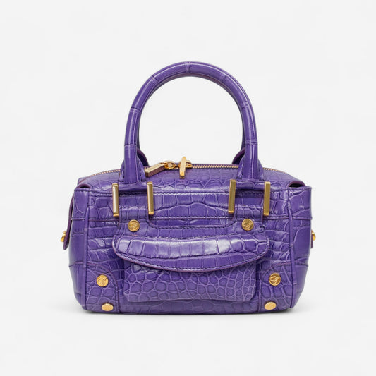 Chopard Baby Caroline Purple Shiny Alligator Leather Handbag 95000-0283