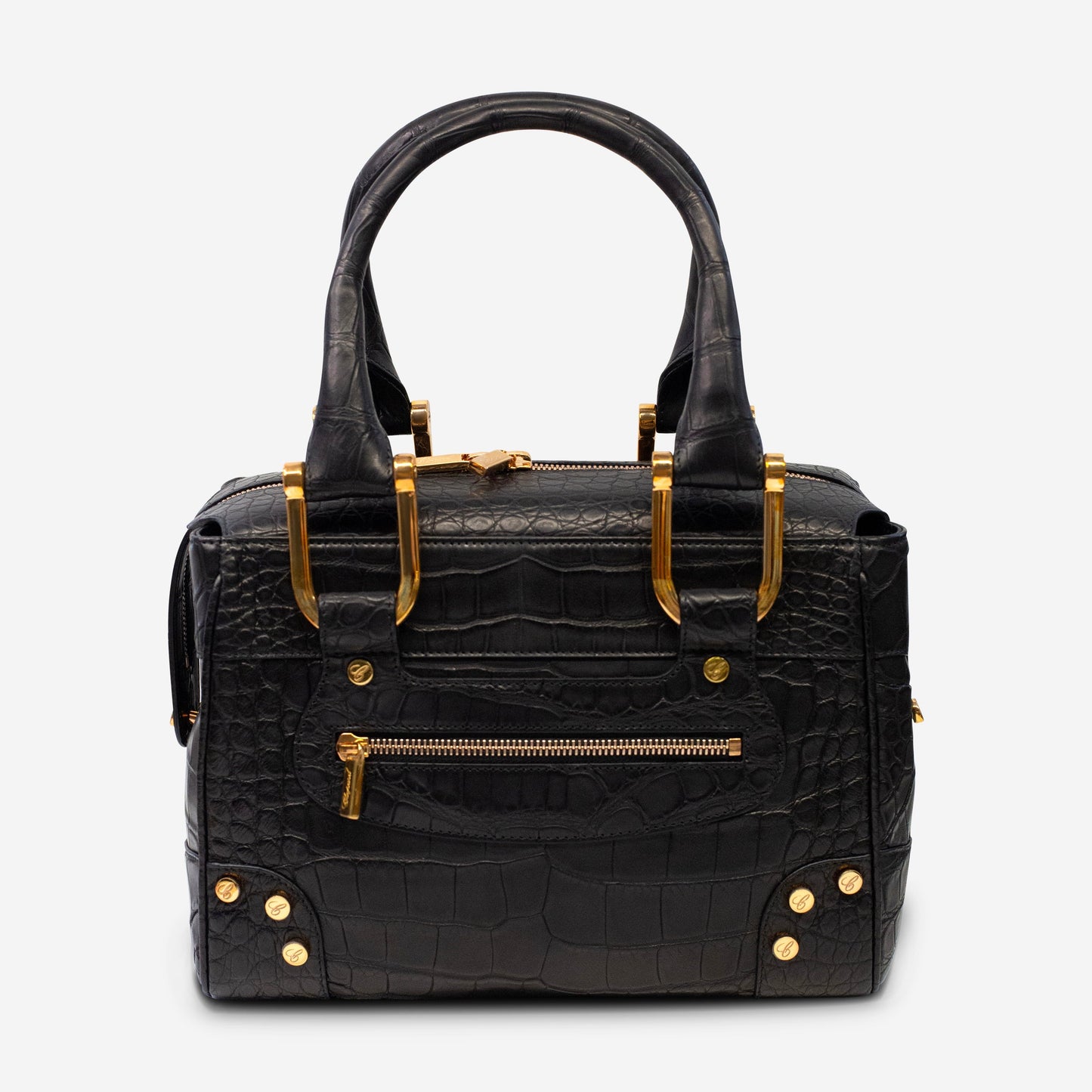 Chopard Caroline Mini Matte Black Alligator Leather Handbag 95000-0176