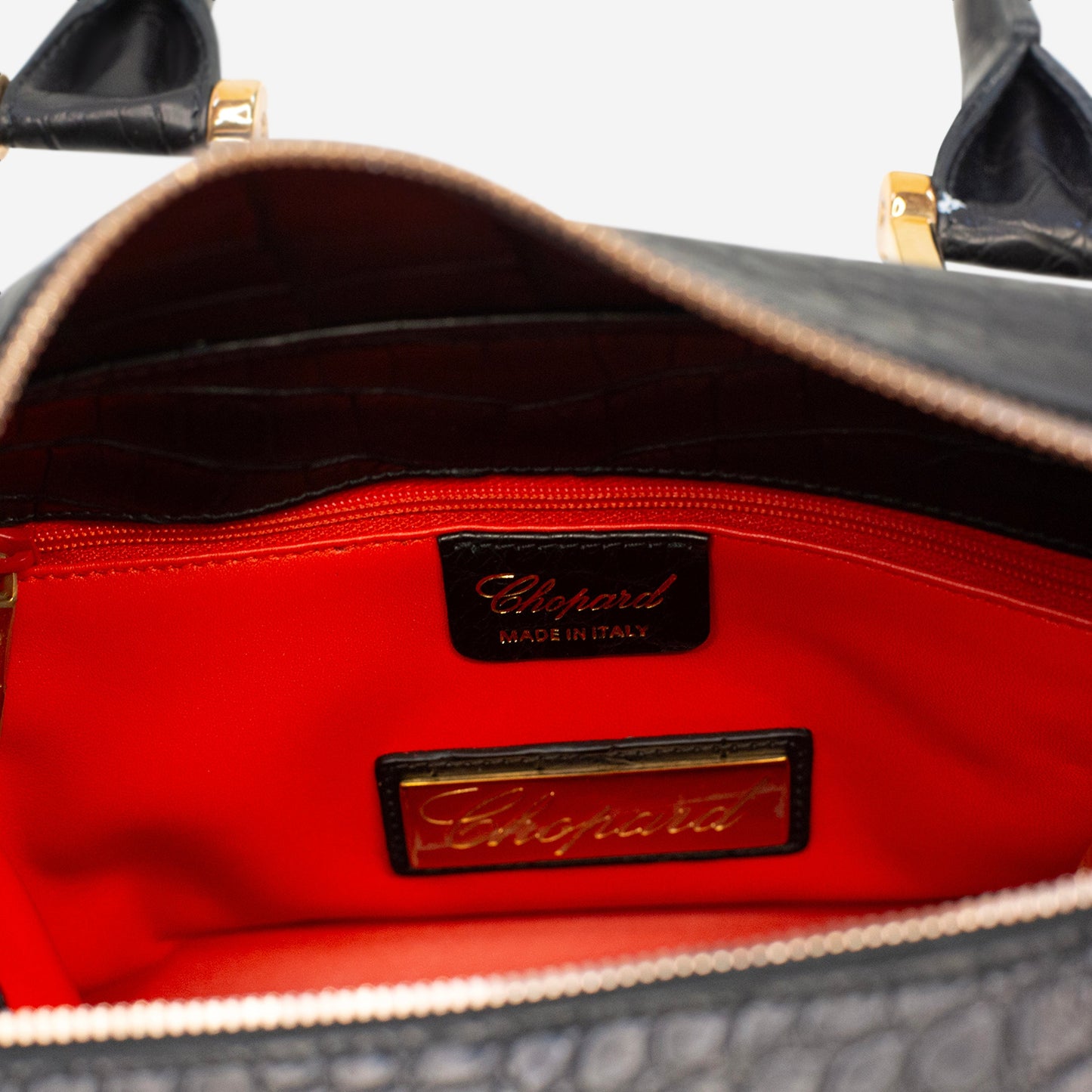Chopard Caroline Mini Matte Black Alligator Leather Handbag 95000-0176