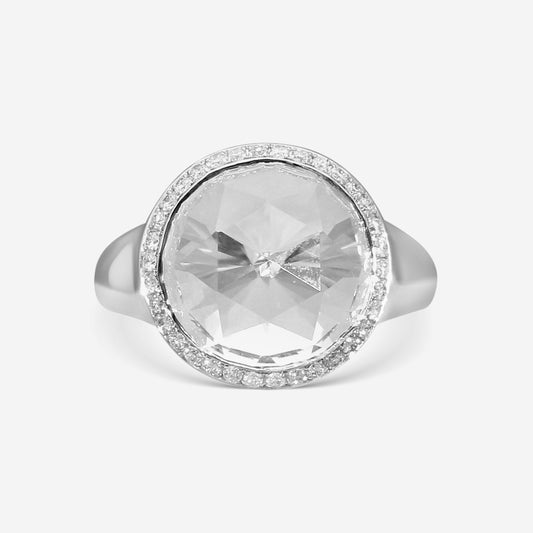 SUZANNE KALAN - 18K White Gold, White Topaz and Diamond Ring (DIA: 0.30 ct. twd.) -AKR539-WGWT

Ring Size: 6.5