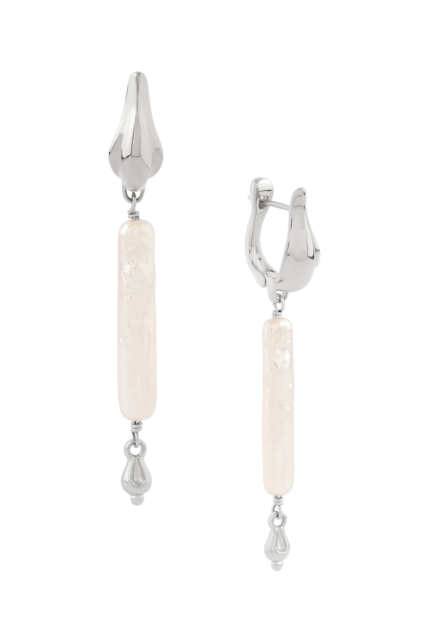 Artemis Pearl Huggies Sterling Silver