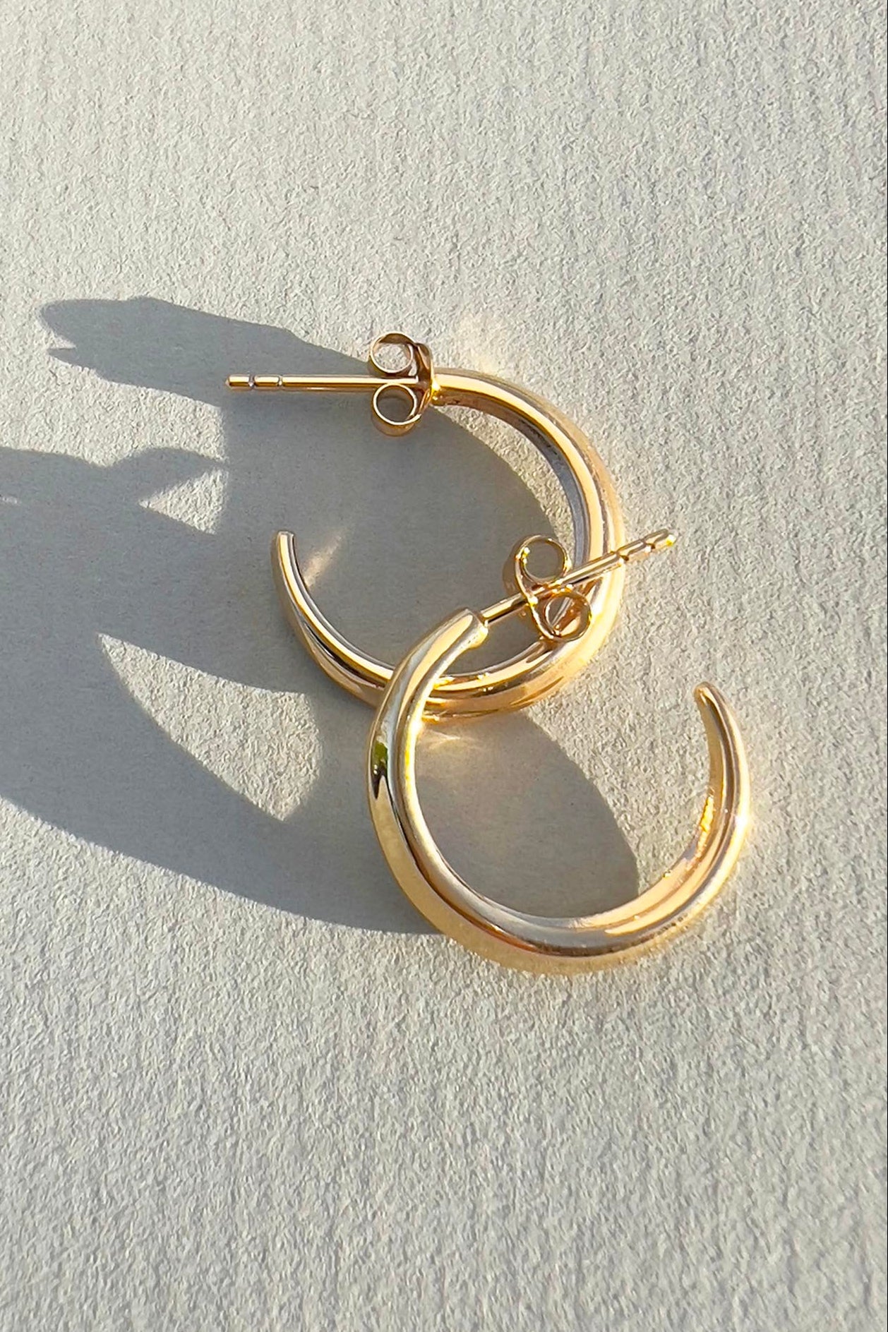 Crescent Hoops Gold Medium