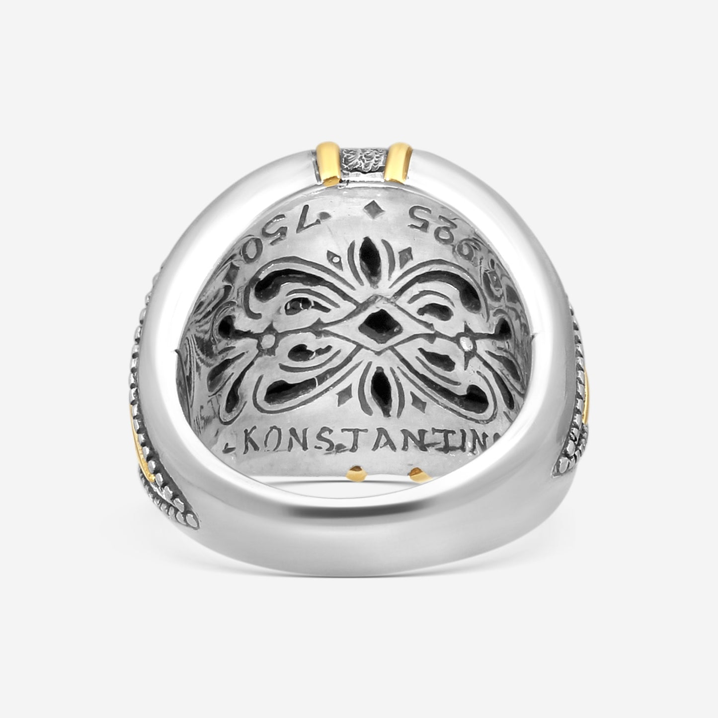 KONSTANTINO – “Angelic” Sterling Silver & 18K Yellow Gold, London Blue Topaz Ring (LBT: 0.0325 ct.) – DKJ928-298 S7

Center (LBT): 0.0325 ct.
Ring Size: 7.0
Width: 0.25 in.