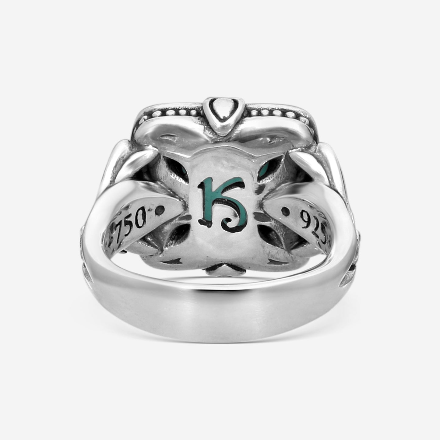 KONSTANTINO – “Gen K” Sterling Silver & 18K Yellow Gold, Turquoise Ring (ONX: 9.50 mm) – DKJ936-137 S6Center (ONX): 9.50 mmRing Size: 6.0Width: 0.19 in.