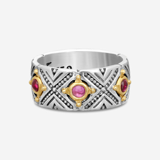 KONSTANTINO – “Dome” Sterling Silver & 18K Yellow Gold, Corundum Ring (COR: 3 mm) – DKJ974-538 S7

Center (COR): 3 mm
Ring Size: 7.0
Width: 0.38 in.