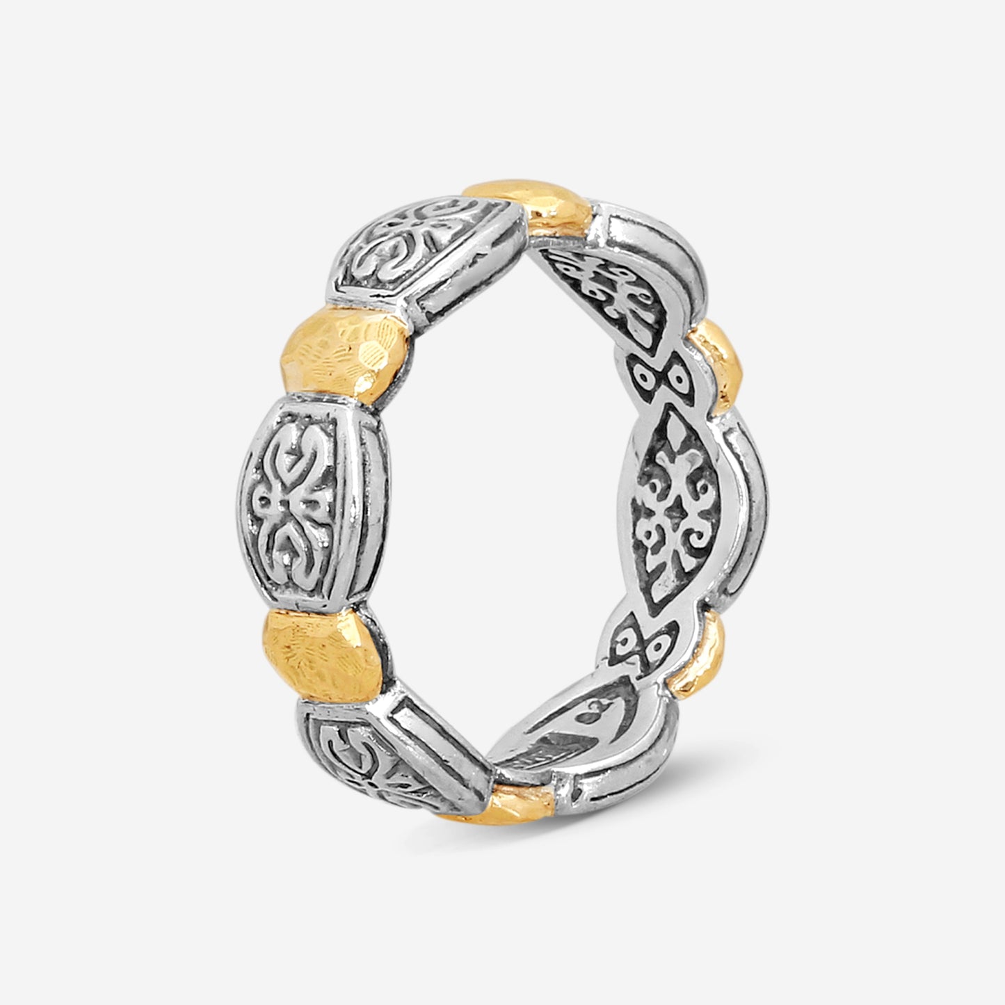 KONSTANTINO – “Aspasia” Sterling Silver & 18K Yellow Gold Ring – DMK1989-130

Ring Size: 7.0
Width: 0.25 in.
