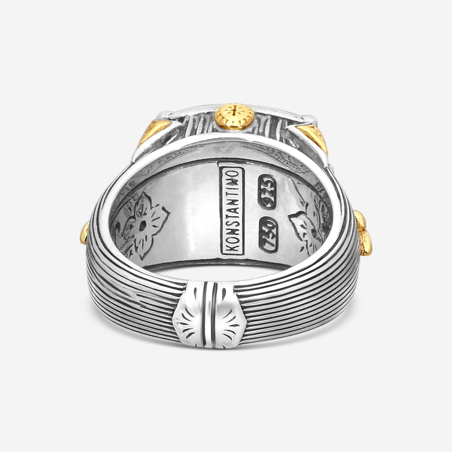 KONSTANTINO – “Gen K 2” Sterling Silver & 18K Yellow Gold, Aquamarine Triplet Ring (AT: 11.8 mm) – DMK2148-655 S7

Center (AT): 11.8 mm
Ring Size: 7.0
Width: 0.12 in.