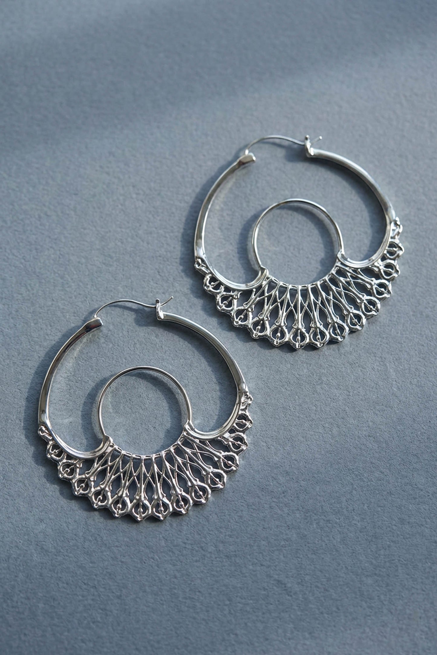 Iris Hoops Silver Large