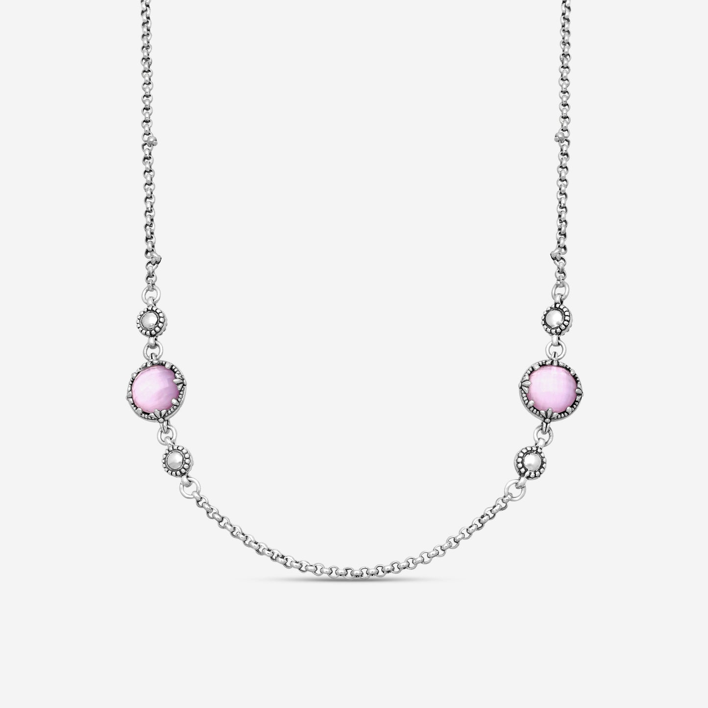 KONSTANTINO – “Gen K 2” Sterling Silver, Pink Corundum Doublet Necklace (PCD: 8 mm) – KOKJ501-131-652-18 2U

Chain Length: 18.0 in.