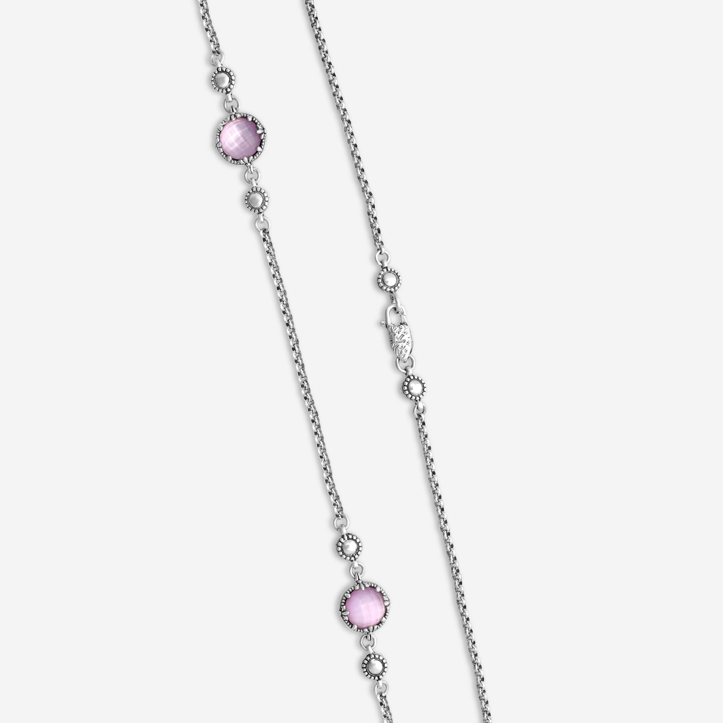 KONSTANTINO – “Gen K 2” Sterling Silver, Pink Corundum Doublet Necklace (PCD: 8 mm) – KOKJ501-131-652-18 2U

Chain Length: 18.0 in.