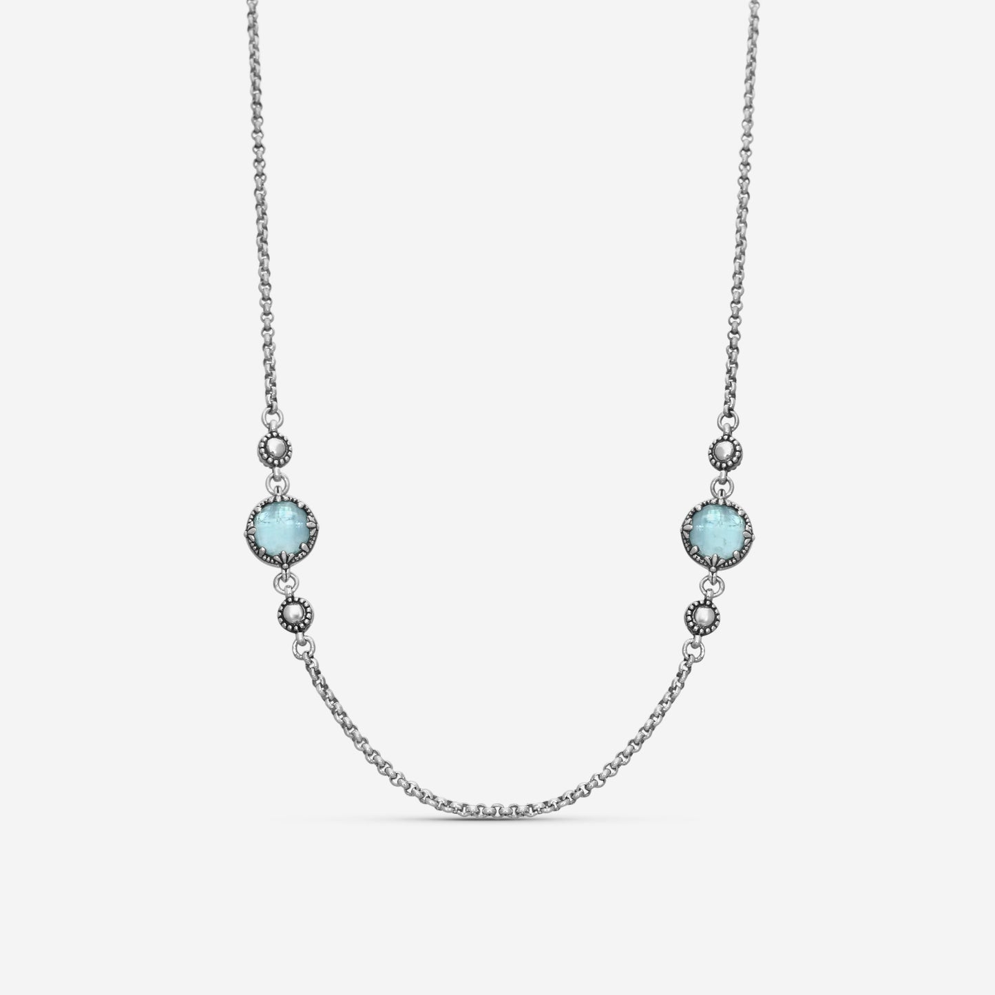 KONSTANTINO – “Gen K 2” Sterling Silver, Aquamarine Triplet Necklace (AT: 8 mm) – KOKJ501-131-655-20 2U

Chain Length: 20.0 in.