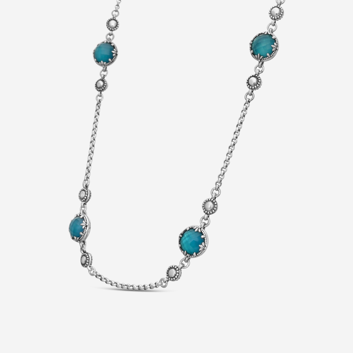 KONSTANTINO – “Gen K 2” Sterling Silver, Blue Spinel Doublet Necklace (SPN: 8 mm) – KOKJ503-131-650-22 4U

Chain Length: 22.0 in.