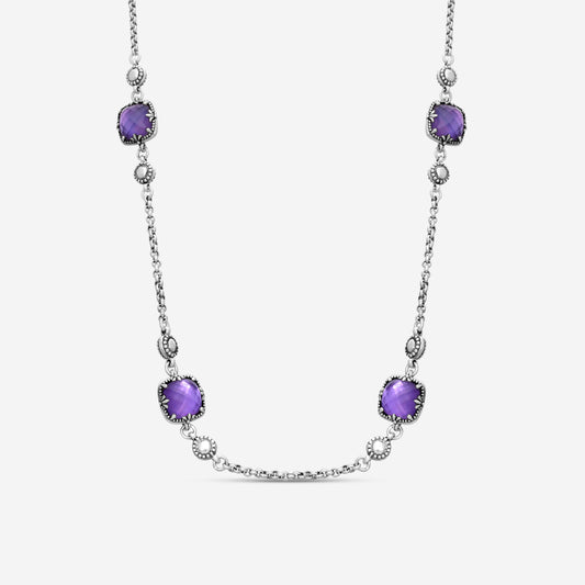 KONSTANTINO – “Gen K 2” Sterling Silver, Amethyst Triplet Necklace (AT: 8 mm) – KOKJ504-131-653-22 4U

Chain Length: 22.0 in.