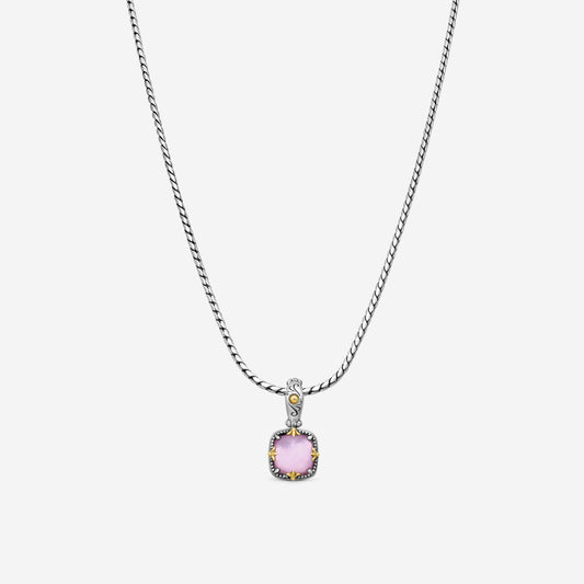 KONSTANTINO - "Gen K 2" Sterling Silver & 18k Yellow Gold, Pink Corundum Doublet Pendant (COR: 10mm) - MEKJ763-652

Pendant Dimensions: 1.00 x 0.50 in.
S/S Chain Included:CHKJ22-131-18 (Length - 18in.)