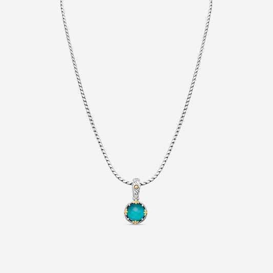 KONSTANTINO - "Gen K 2" Sterling Silver & 18k Yellow Gold, Blue Spinel Doublet Pendant (SPN: 10mm) - MEKJ764-650

Pendant Dimensions: 1.00 x 0.50 in.
S/S Chain Included:CHKJ22-131-18 (Length - 18in.)