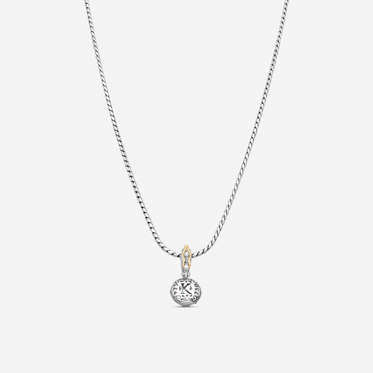 KONSTANTINO - "Gen K 2" Sterling Silver & 18k Yellow Gold, Blue Spinel Doublet Pendant (SPN: 10mm) - MEKJ764-650

Pendant Dimensions: 1.00 x 0.50 in.
S/S Chain Included:CHKJ22-131-18 (Length - 18in.)