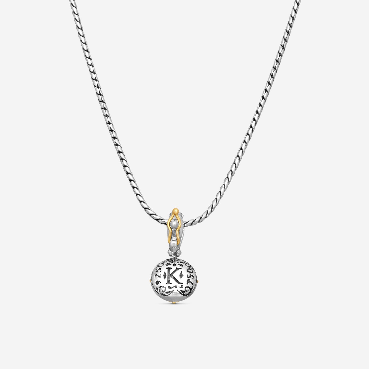 KONSTANTINO - "Gen K 2" Sterling Silver & 18k Yellow Gold, Aquamarine Triplet Pendant (AQM: 10mm) - MEKJ764-655

Pendant Dimensions: 1.00 x 0.50 in.
S/S Chain Included:CHKJ22-131-18 (Length - 18in.)