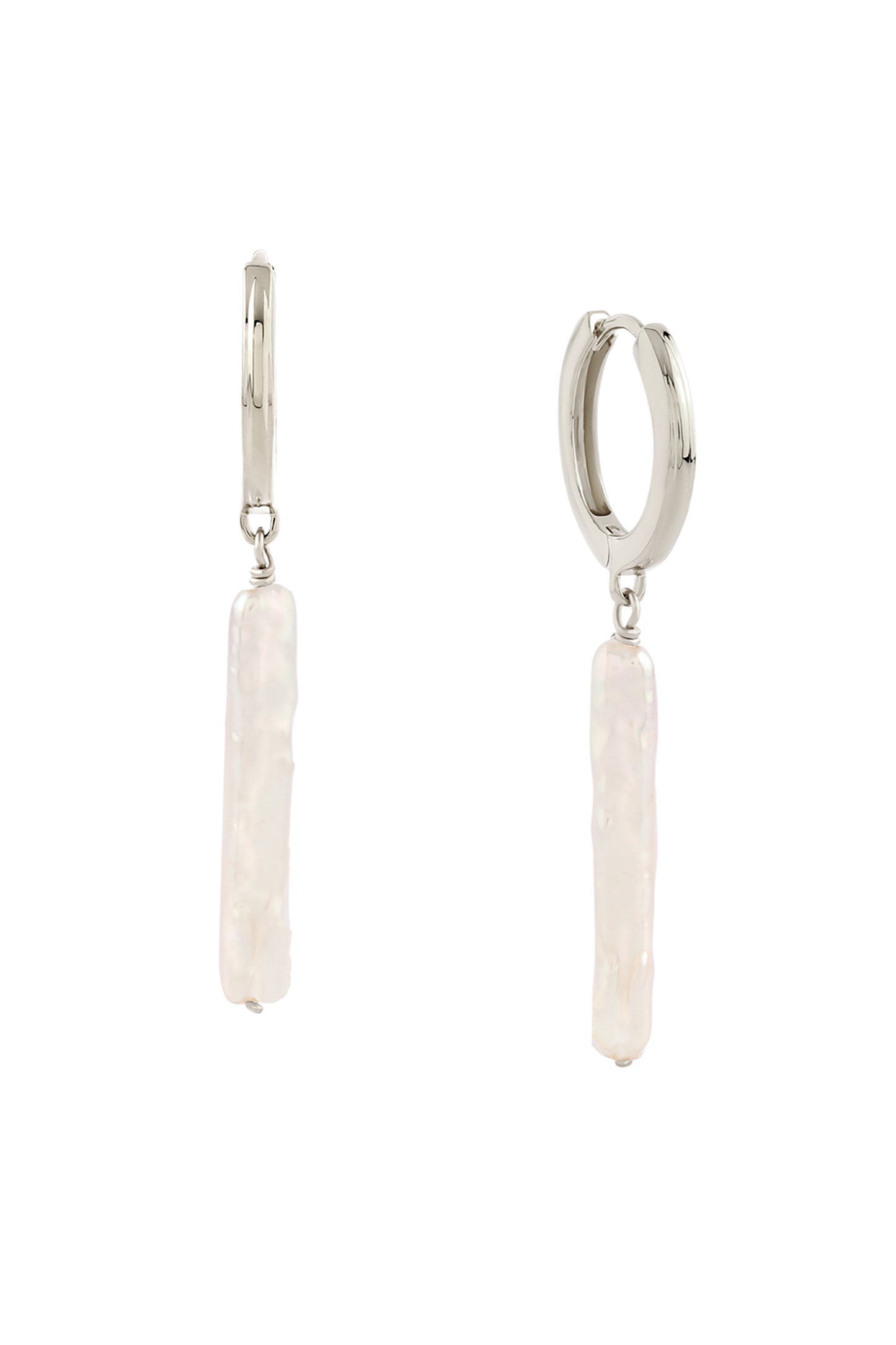 Nora Pearl Huggies Sterling Silver