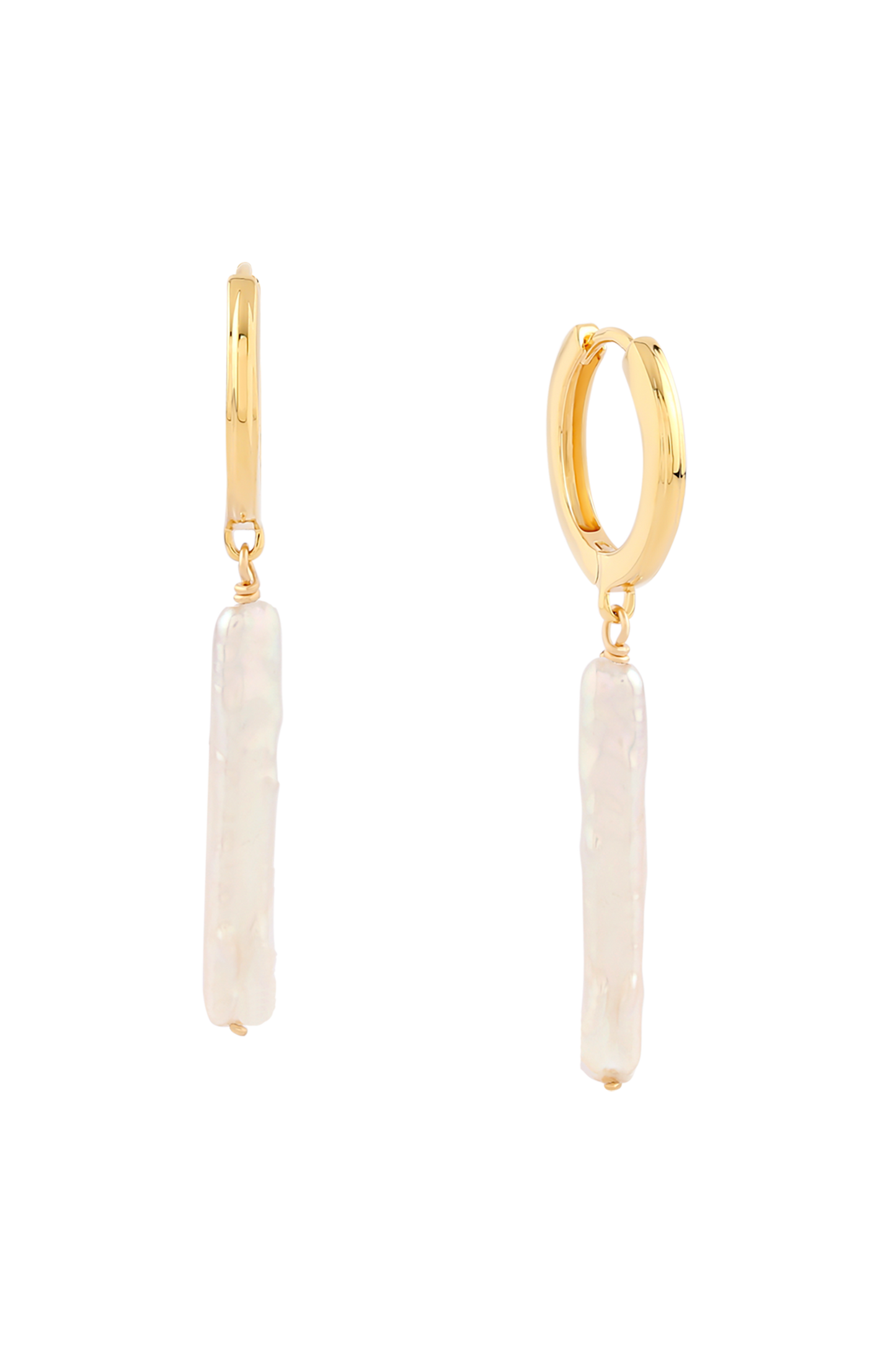 Nora Pearl Huggies 18k On Sterling