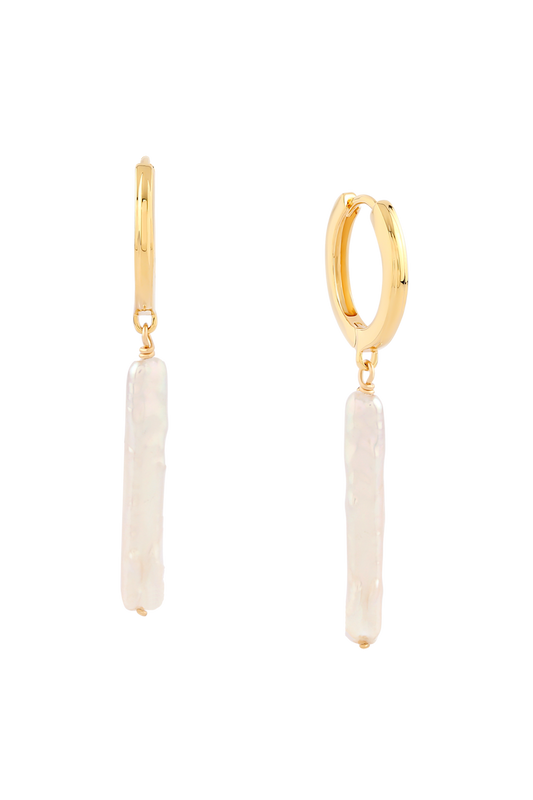 Nora Pearl Huggies 18k On Sterling