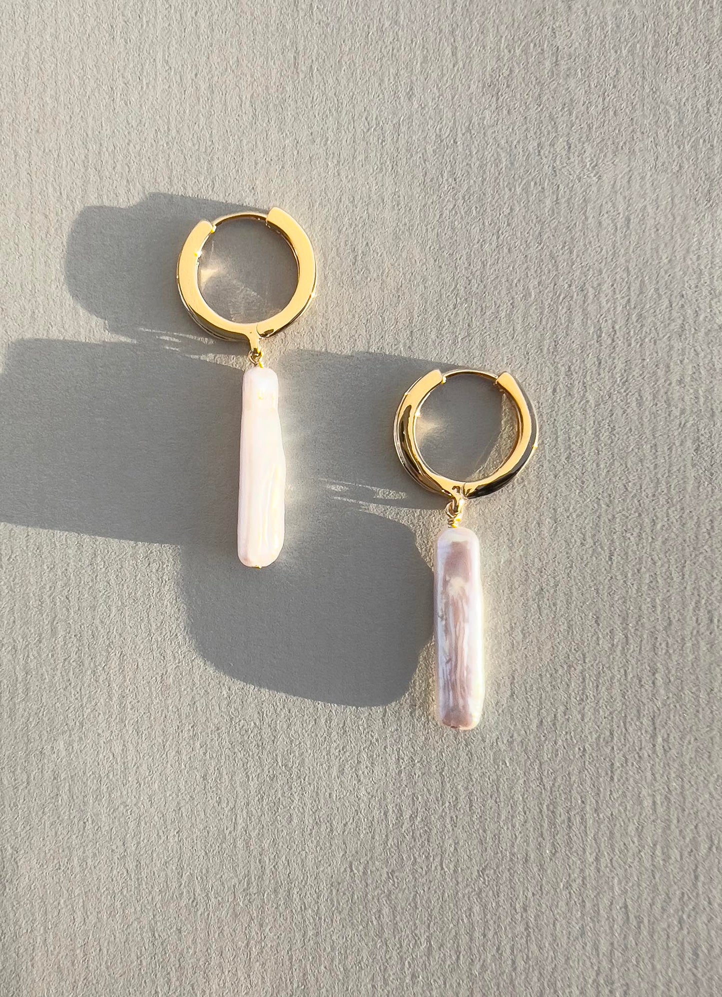 Nora Pearl Huggies 18k On Sterling