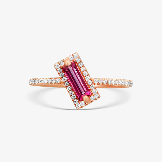 SUZANNE KALAN - 14K Rose Gold Diamond and Pink Topaz Ring (Gross: 1.2gr.; DIA: 0.22 ct. twd.) - PR543-RGPT

Ring Size: 6.5