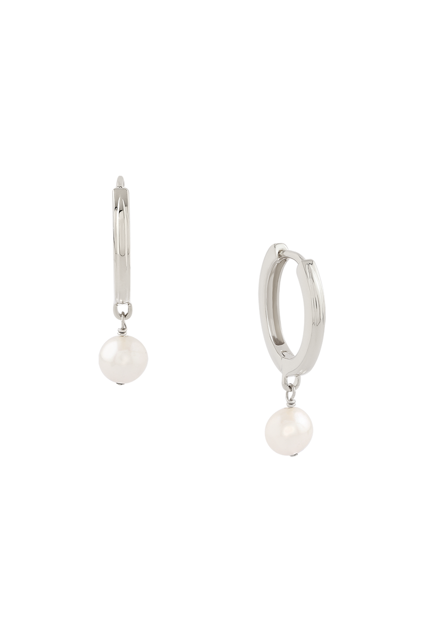 Paloma Pearl Huggies Sterling Silver
