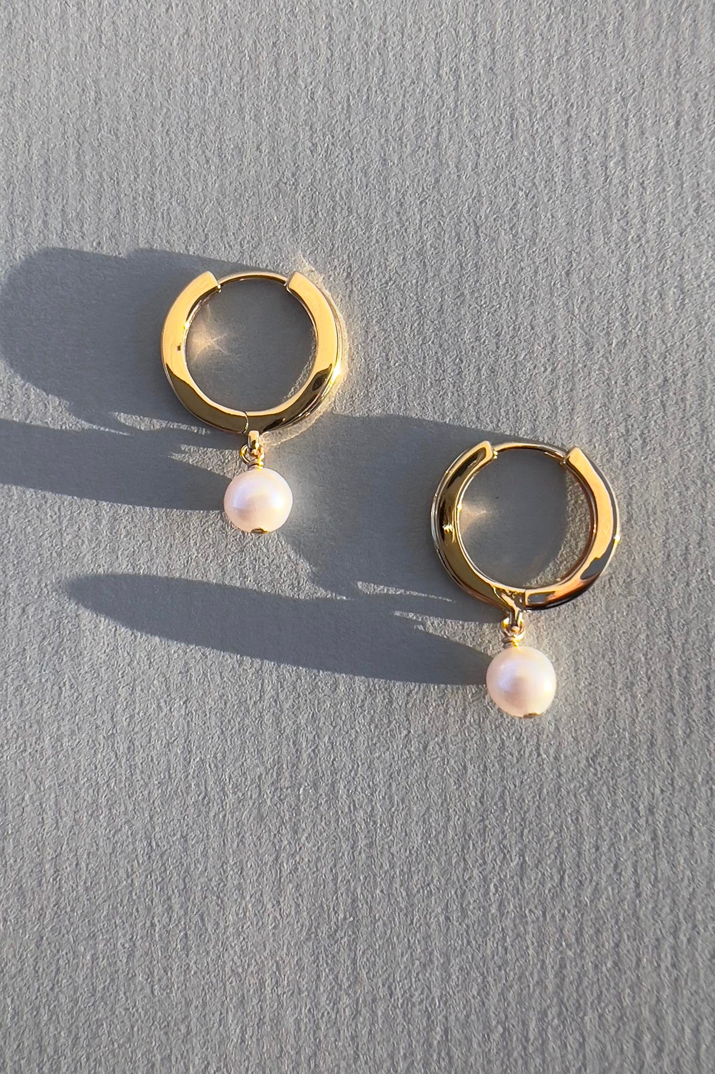 Paloma Pearl Huggies 18k On Sterling