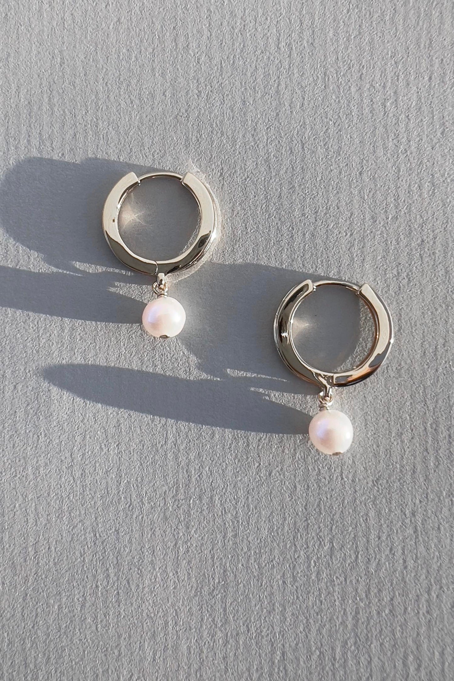 Paloma Pearl Huggies Sterling Silver