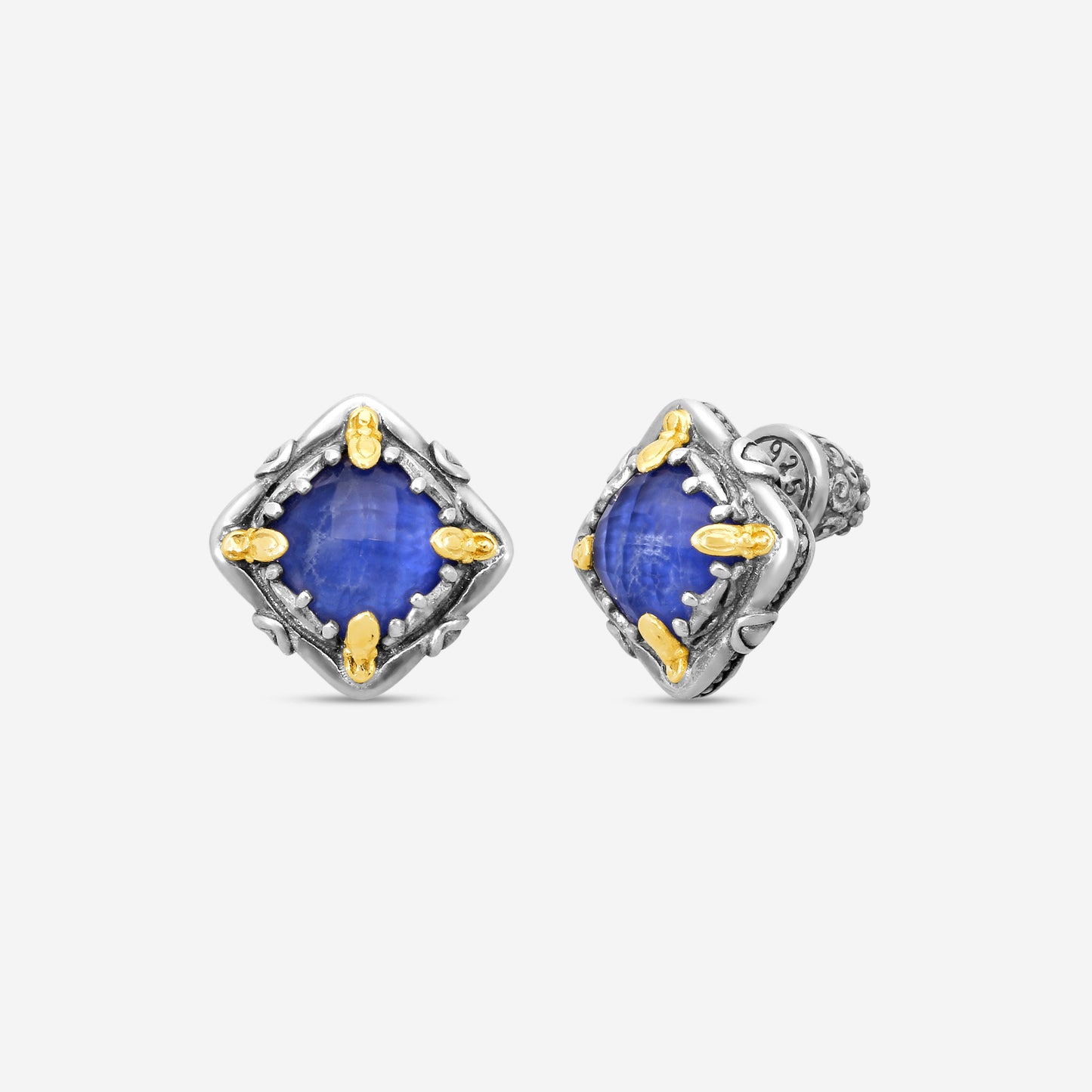 KONSTANTINO - "Gen K" Sterling Silver & 18k Yellow Gold, Sodalite Doublet Earrings (SOD: 7.50mm) - SKKJ685-562

Earring Dimensions: 0.44 in.