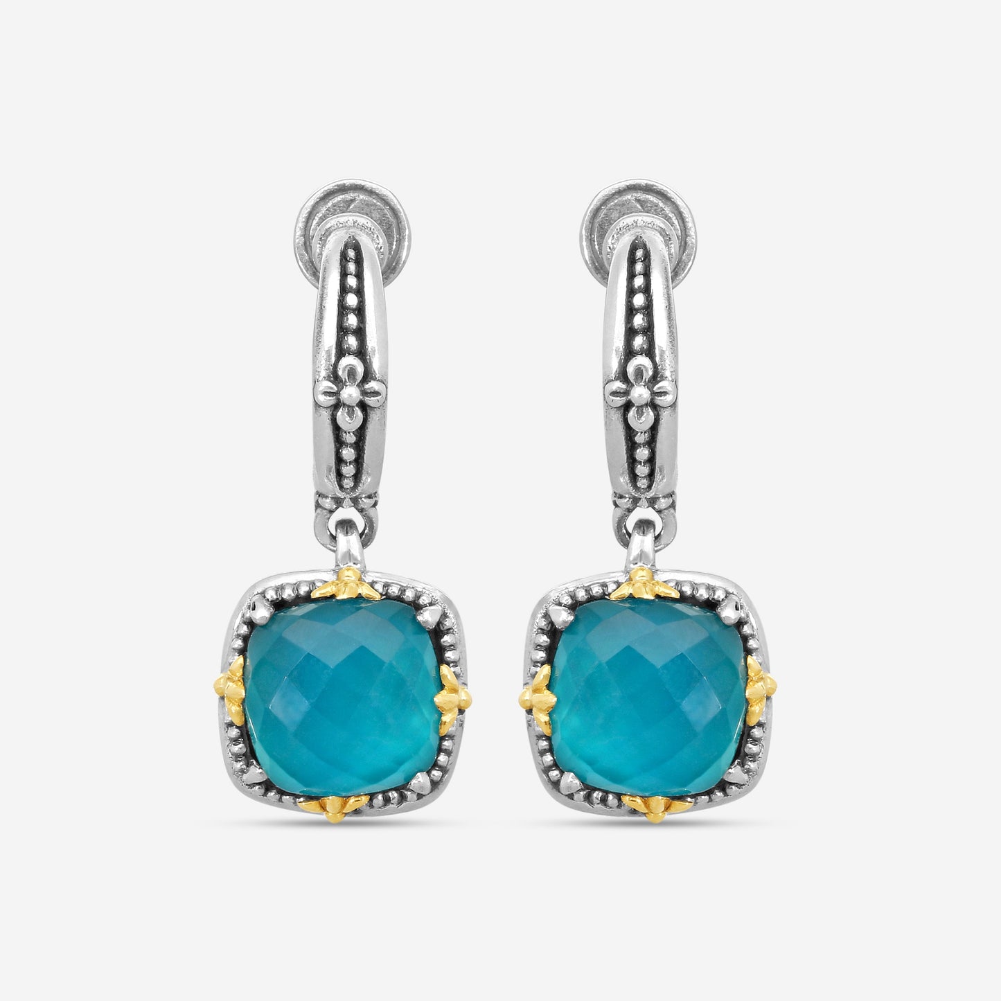 KONSTANTINO - "Gen K 2" Sterling Silver & 18k Yellow Gold, Blue Spinel Doublet Earrings (SPN: 10mm) - SKKJ720-650

Earring Dimensions: 1.19 x 0.50 in.