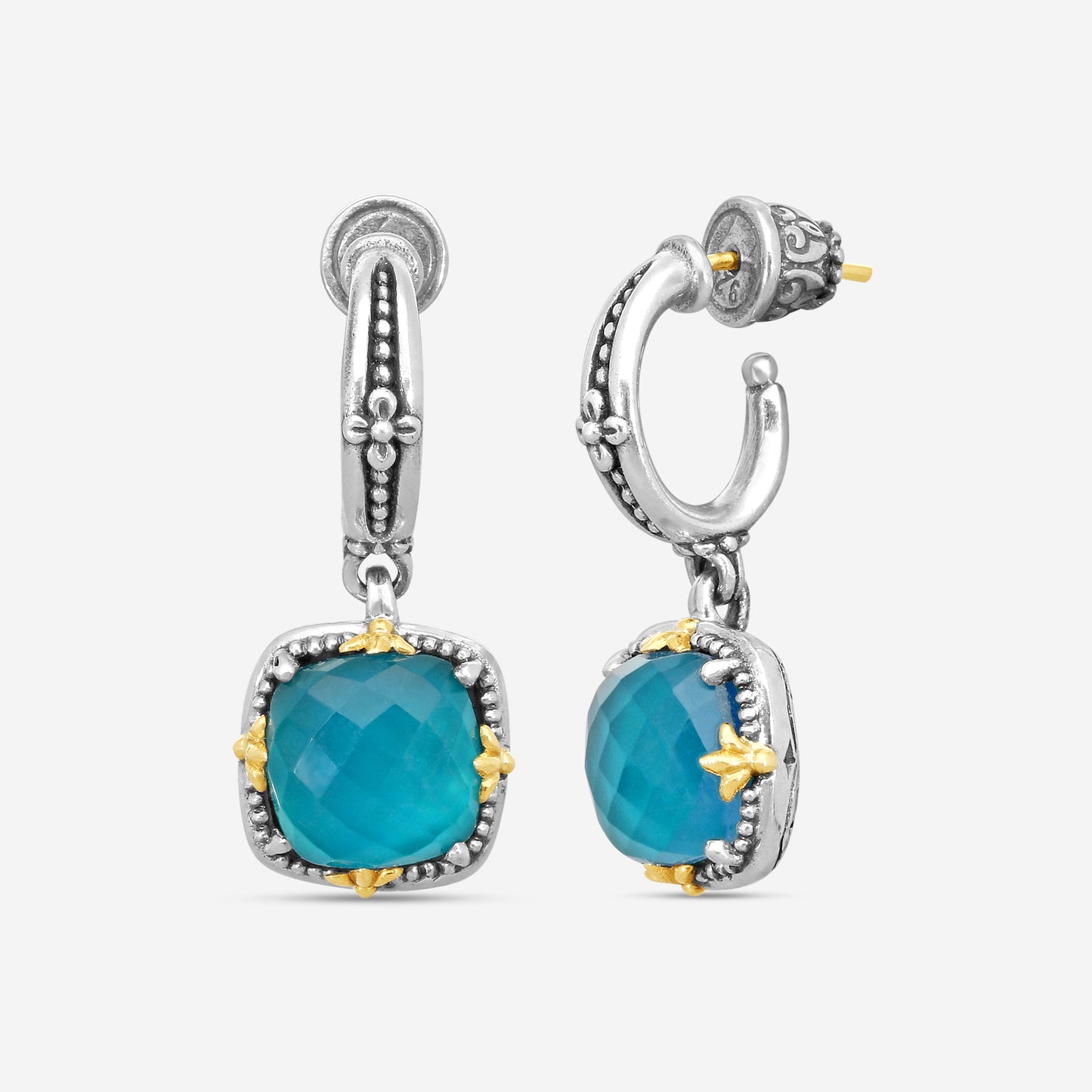 KONSTANTINO - "Gen K 2" Sterling Silver & 18k Yellow Gold, Blue Spinel Doublet Earrings (SPN: 10mm) - SKKJ720-650

Earring Dimensions: 1.19 x 0.50 in.