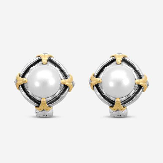 KONSTANTINO - "Kleos" Sterling Silver & 18k Yellow Gold, Cultured Pearl Earrings (PRL: 7.5mm) - SKMK3171-122

Earring Dimensions: 0.38 in.