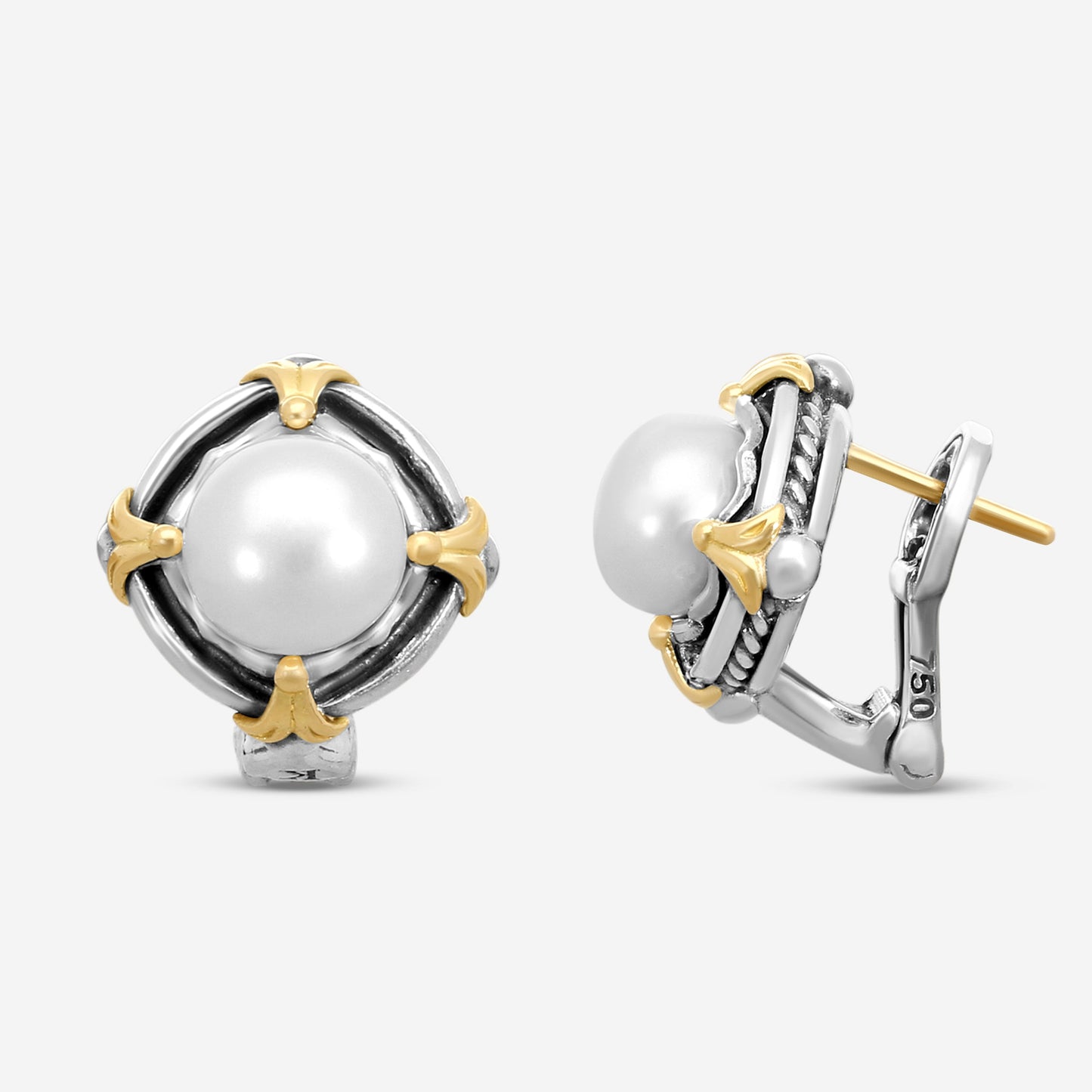 KONSTANTINO - "Kleos" Sterling Silver & 18k Yellow Gold, Cultured Pearl Earrings (PRL: 7.5mm) - SKMK3171-122

Earring Dimensions: 0.38 in.