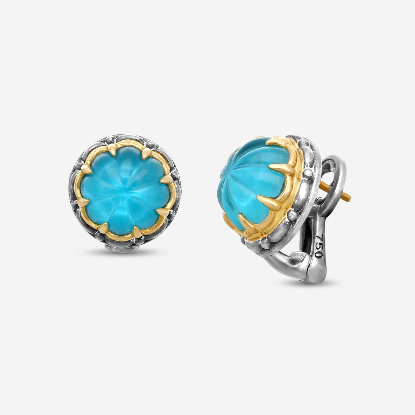 KONSTANTINO - "Angelic" Sterling Silver & 18k Yellow Gold, Silka Doublet Earrings (SIL: 9mm) - SKMK3187-370

Earring Dimensions: 0.50 in.