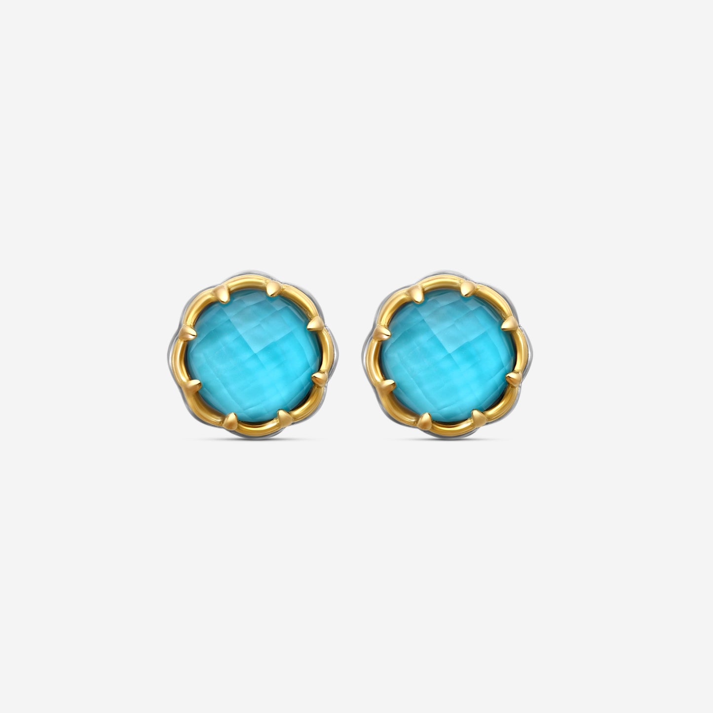 KONSTANTINO - "Angelic" Sterling Silver & 18k Yellow Gold, Silka Doublet Earrings (SIL: 8mm) - SKMK3188-370

Earring Dimensions: 0.38 in.