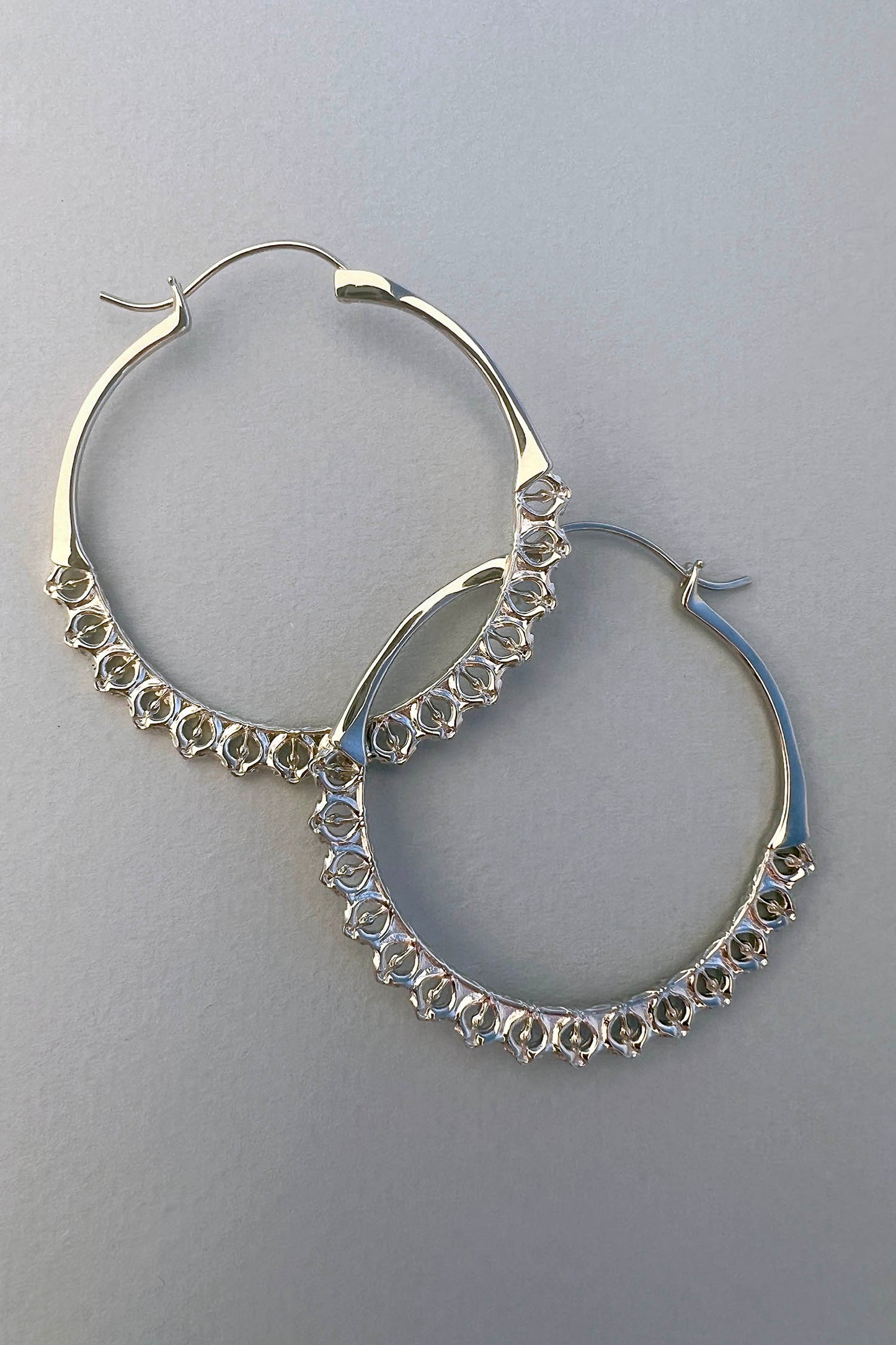 Calla Hoops Silver Medium