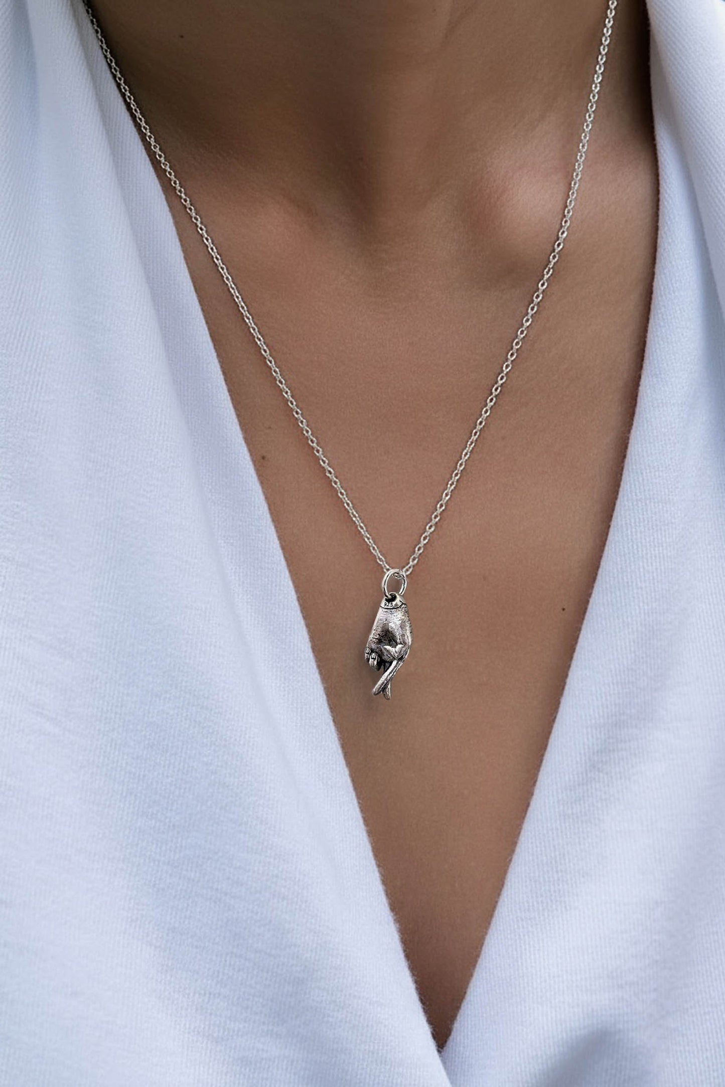 Good Luck Charm Necklace Sterling Silver