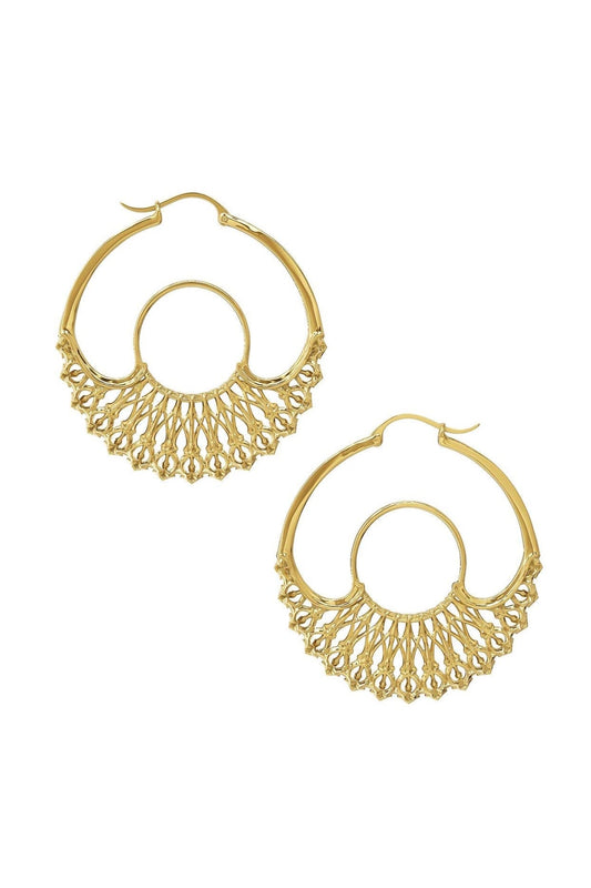 Iris Hoops Gold Medium